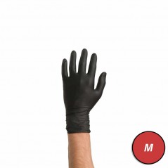 COLAD Gants en nitrile de qualité supérieur Noir M 60pcs