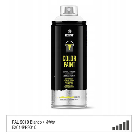 Spray de peinture de couleur RAL 9010 - Blanc Brillant - MONTANA PRO