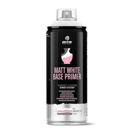 Apprêt de base blanc mat en spray - MONTANA PRO