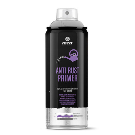 Apprêt antirouille gris en spray - MONTANA PRO