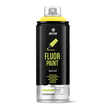 Laque fluorescente jaune en spray - MONTANA