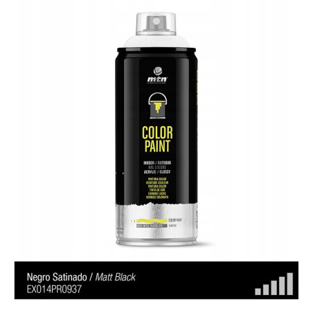 Spray de peinture de couleur RAL 9005 - Noir Satin - MONTANA PRO