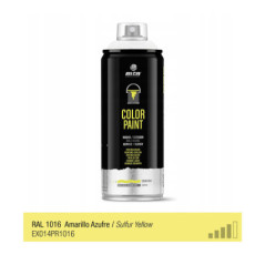 Spray de peinture de couleur RAL 1016 - Jaune Soufre - MONTANA PRO