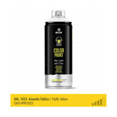 Spray de peinture de couleur RAL 1023 - Jaune Signalisation - MONTANA PRO