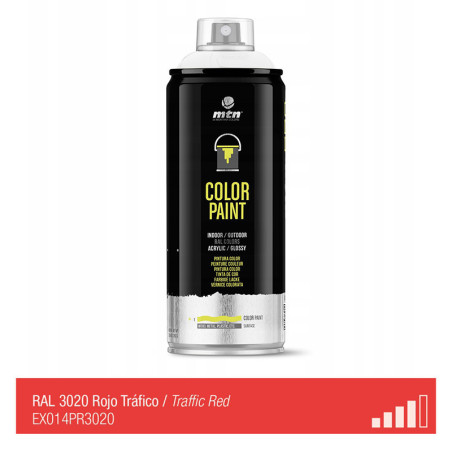 Spray de peinture de couleur RAL 3020 - Rouge Signalisation - MONTANA PRO