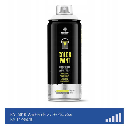 Spray de peinture de couleur RAL 5010 - Bleu Gentiane - MONTANA PRO