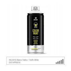 Spray de peinture de couleur RAL 9016 - Blanc Route - MONTANA PRO