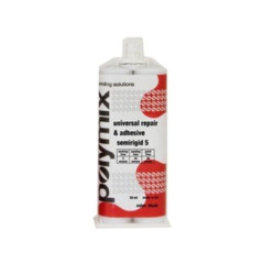 Colle 2K Polymix noir semi rigide 50 ml - Grandes réparations plastiques